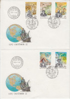 Hungary Discovery Of America 5v IMPERFORATED  2 FDC Ca 1991 (60175) - FDC