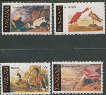 Tanzania:Unused Stamps Birds, Scarlet Ibis, American Eider, Mallard, Roseate Spoonbill, 1985, MNH - Albatrosse & Sturmvögel