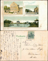 Ansichtskarte Burgstädt 3 Bild; Hotel Deutsches Haus, Straße 1911 - Burgstaedt