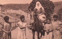 OCEANIE - Missions D'Océanie - Religieuse En Tournée Sur Un Cheval - Animé - Carte Postale Ancienne - Sonstige & Ohne Zuordnung