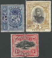 Tonga. 1897 Definitives. 3 Used Values To 3d. SG 38a Etc. M6122 - Tonga (...-1970)