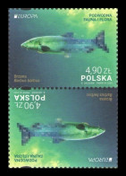 Poland 2024 Mih. 5526 Europa. Underwater Fauna And Flora. Fish. Common Barbel (tete-beche) MNH ** - Ungebraucht