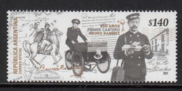 2021 Argentina First Postman Horses Postal History GOLD Foil Complete Set Of 1 MNH @ BELOW FACE VALUE - Unused Stamps