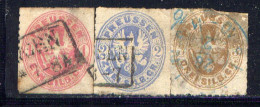 GERMAN STATES (PRUSSIA), NO.'S 17, 18 AND 20 - Used