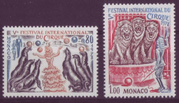 Europe - Monaco - 1978 - N°1167 Et 1168 -  V° Festival International Du Cirque - 7906 - Used Stamps