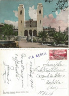 Somalia AFIS Mogadishu Cathedral Color Airmail Pcard 22dec1954 With Airpost C.45 Solo - Somalia