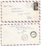 Somalia AFIS AirmailCV Merca 29aug1959 X Italy With Regular Issue S.1.20 Solo Franking - With Text Enclosed - Somalia (AFIS)