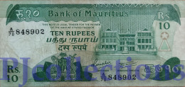 MAURITIUS 10 RUPEES 1985 PICK 35b VF - Mauritius