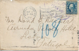 WW1 , 1917 Censored Letter From Staten Island  US To Portugal  , Portuguese  Censor 62 Stamp - Prima Guerra Mondiale