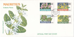 Maurice Enveloppe 1999 PLantes Emdémiques - Mauritius (1968-...)