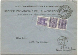 Segnatasse Luogotenenza L.5 + C.50 Coppia Tassa Carico Como X Città 23lug1947 - Usato In Repubblica - Postage Due