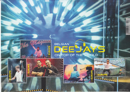 2021 Belgium Deejays Music Souvenir Sheet  MNH @  BELOW FACE VALUE - Neufs