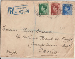 1936 - GB - ENV. RECOMMANDEE De LITTLEHAMPTON => CAIRO (EGYPTE) ! - Covers & Documents