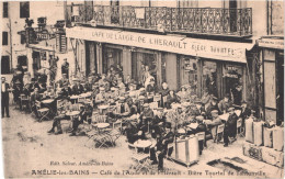 FR66 AMELIE LES BAINS - Salvat - Café De L'Aude Et De L'Hérault - Bière Tourtel De Tantonville - Animée  Belle - Cafés