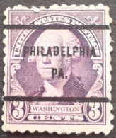 Etats Unis USA 1932 Président Washington Préoblitéré Precancel PHILEDELPHIA PA. Yvert 313 - George Washington