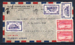 COSTA RICA -  1939 - AIRMAIL COVER TO CRISTOBAL ,CANAL ZONE - Costa Rica