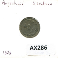 5 CENTAVOS 1929 ARGENTINA Coin #AX286.U.A - Argentina