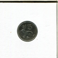 5 CENTS 1997 ZIMBABWE Pièce #AR501.F.A - Simbabwe