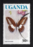 Uganda 1989 Butterfly  Y.T. 610a (0) - Uganda (1962-...)