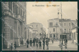 Sassari La Maddalena Piazza Municipio Postcard KF1170 - Sassari
