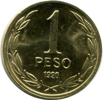 1 PESO 1990 CHILI CHILE UNC Pièce #M10142.F.A - Cile