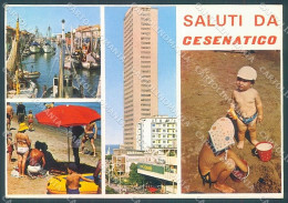 Forlì Cesenatico Porto Canale Spiaggia Saluti Da FG Cartolina JK3583 - Forlì