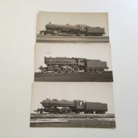 Lot De 3 Anciennes Fiches Relatives Aux Trains The Baldwin Locomotive Works - Railway