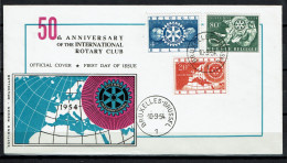 FDC - 952/954 - Rotary International -  Stempel Bruxelles-Brussel - 1951-1960