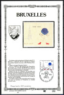 BE 1909   ---  Les Hôtesses  --  Sujet Sur Soie Feuillet Numéroté Sony Stamp -  Obl. Brux. - V. Fran. - Cartas & Documentos