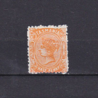 AUSTRALIA TASMANIA 1880, SG #163, ½p - Orange, Wmk TAS, Perf 12, QV, MH - Mint Stamps