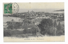 CPA Circulée En 1910 - ANTIBES - Vue Générale - Lib. MAILLAN Edit. Cannes - - Antibes - Altstadt