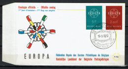 FDC - 1111/1112 - Europa - Stempel Bruxelles-Brussel - 1951-1960