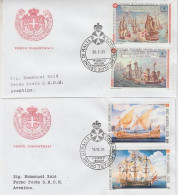 Ordini Di Malta / Order Of Malta 1989/1990 Sailing Ships 2 FDC Ca 1989/1990 (60182) - Malta (Orden Von)