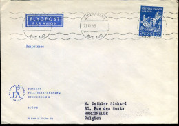 Cover From Stockholm To Marcinelle, Belgium - Covers & Documents