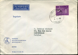 Cover From Stockholm To Marcinelle, Belgium - Covers & Documents