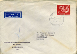 Cover From Stockholm To Marcinelle, Belgium - Covers & Documents