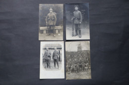 4 Cartes Photos Poilus Alleamands  Tenues De Combat Monunemt Allemand 1916  Tampon Prisonier De Guerre - 1914-18