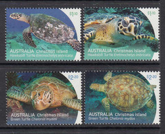 2021 Christmas Island Turtles Reptiles Marine Life Complete Set Of 4  MNH  @ BELOW FACE VALUE - Christmas Island