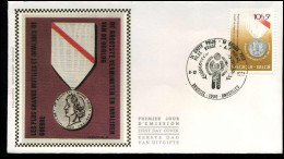 FDC Zijde / Soie - 1956 - Solidariteit - 1971-1980