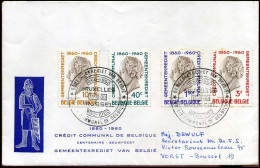 FDC - 1159/62 - Eeuwfeest Gemeentekrediet Van België - 1951-1960
