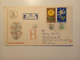 V0677 Israel 1960 FDC -  Registered Cover AFULA  - Sent To  Budapest, Hungary - Lettres & Documents