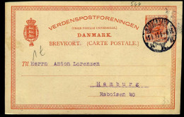 Brevkort - From Copenhagen To Hamburg, Germany - 'L. Levison Junr., Wholesale Stationer & Paper Merchant, Copenhagen' - Interi Postali