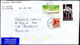 Cover To Brussels, Belgium - Lettres & Documents