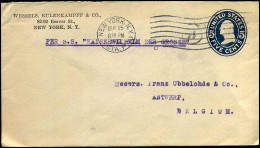 Cover To Antwerp, Belgium - Per S.S. "Kaiserwilhelm Der Grosse" - "Wessels, Kulenkampff & Co, New York" - Storia Postale