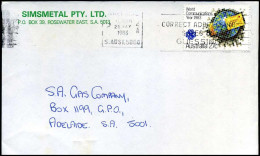 Cover To Adelaide - 'Simsmetal PTY. Ltd, Rosewater East' - Lettres & Documents