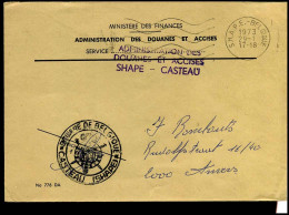 Cover - 'Administration Des Douanes Et Accises - SHAPE - Casteau' - Cartas & Documentos