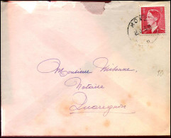 N° 910 Op Cover Naar Quaregnon - Covers & Documents