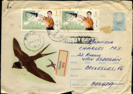 Registered Cover To Brussels, Belgium - Cartas & Documentos