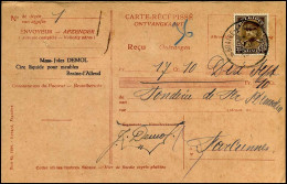 N° 341 Op Ontvangkaart / Carte-Récépisse  - Covers & Documents