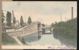 GENT   PASSERELLE DU CHEMIN DE FER     KLEUR               2 SCANS - Evergem